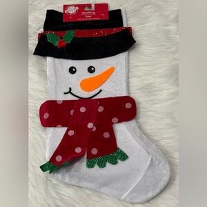 $1 bundle- New! Cute Snowman Christmas Holiday Stocking